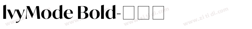 lvyMode Bold字体转换